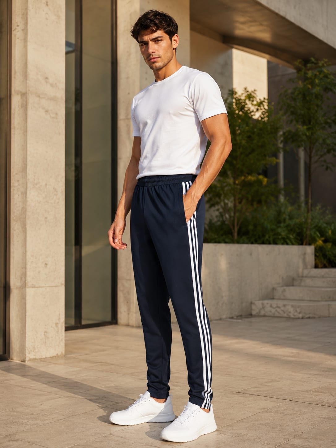 Men's Side Stripe Track Pants