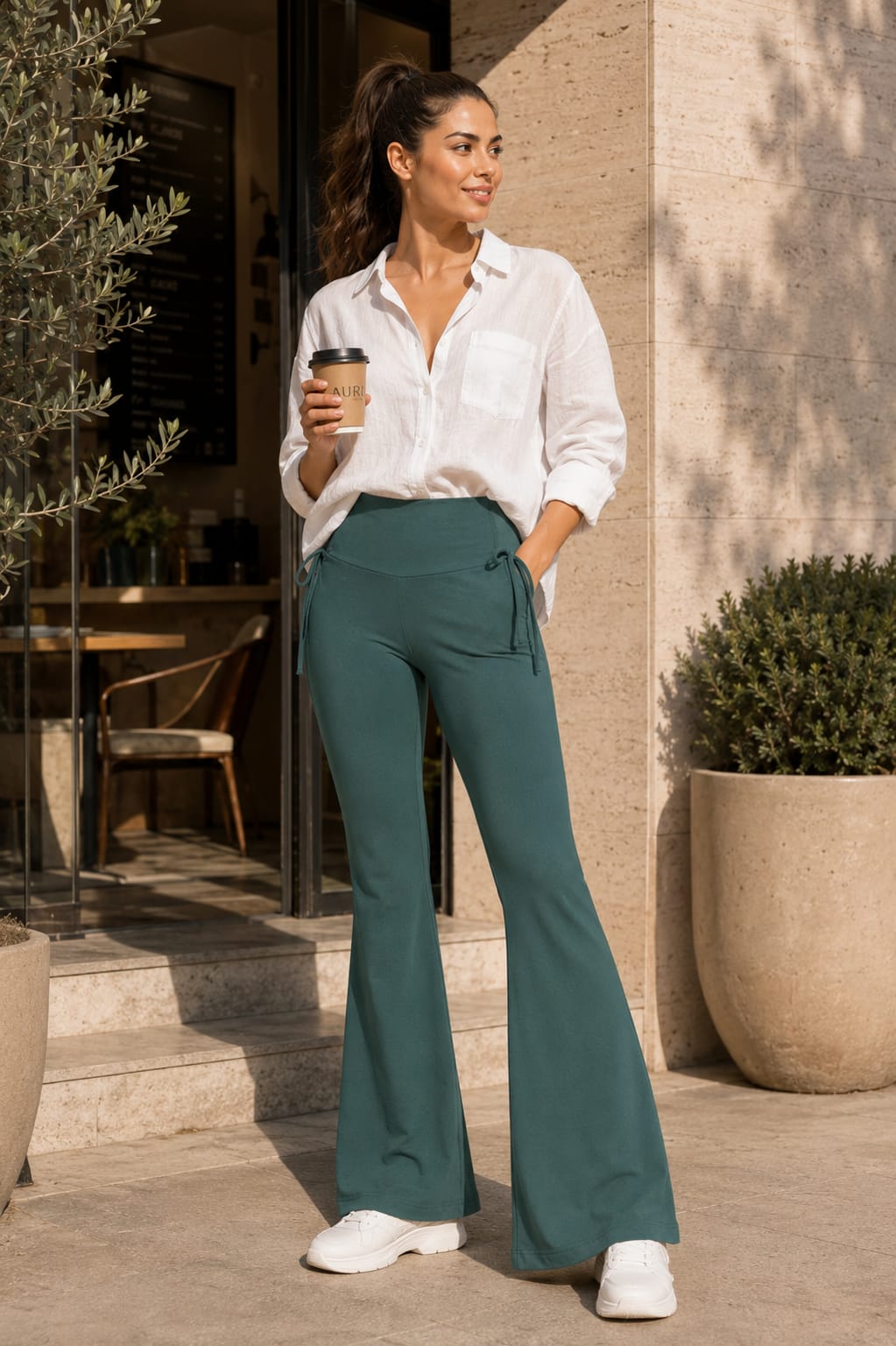 Women's High-Waist Flared Yoga Pants