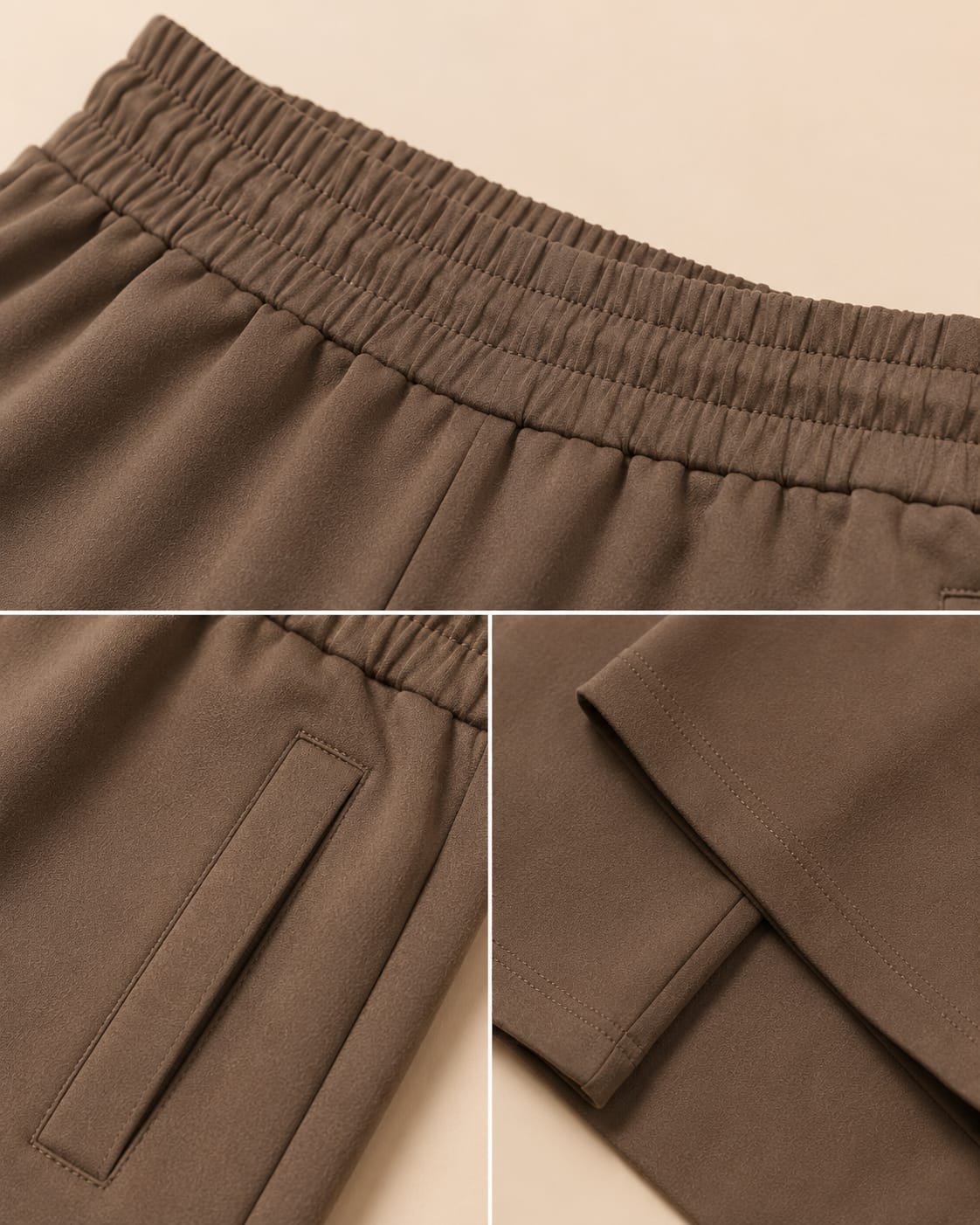 Women's High-Waist Straight Fit Elastic Waist Trousers
