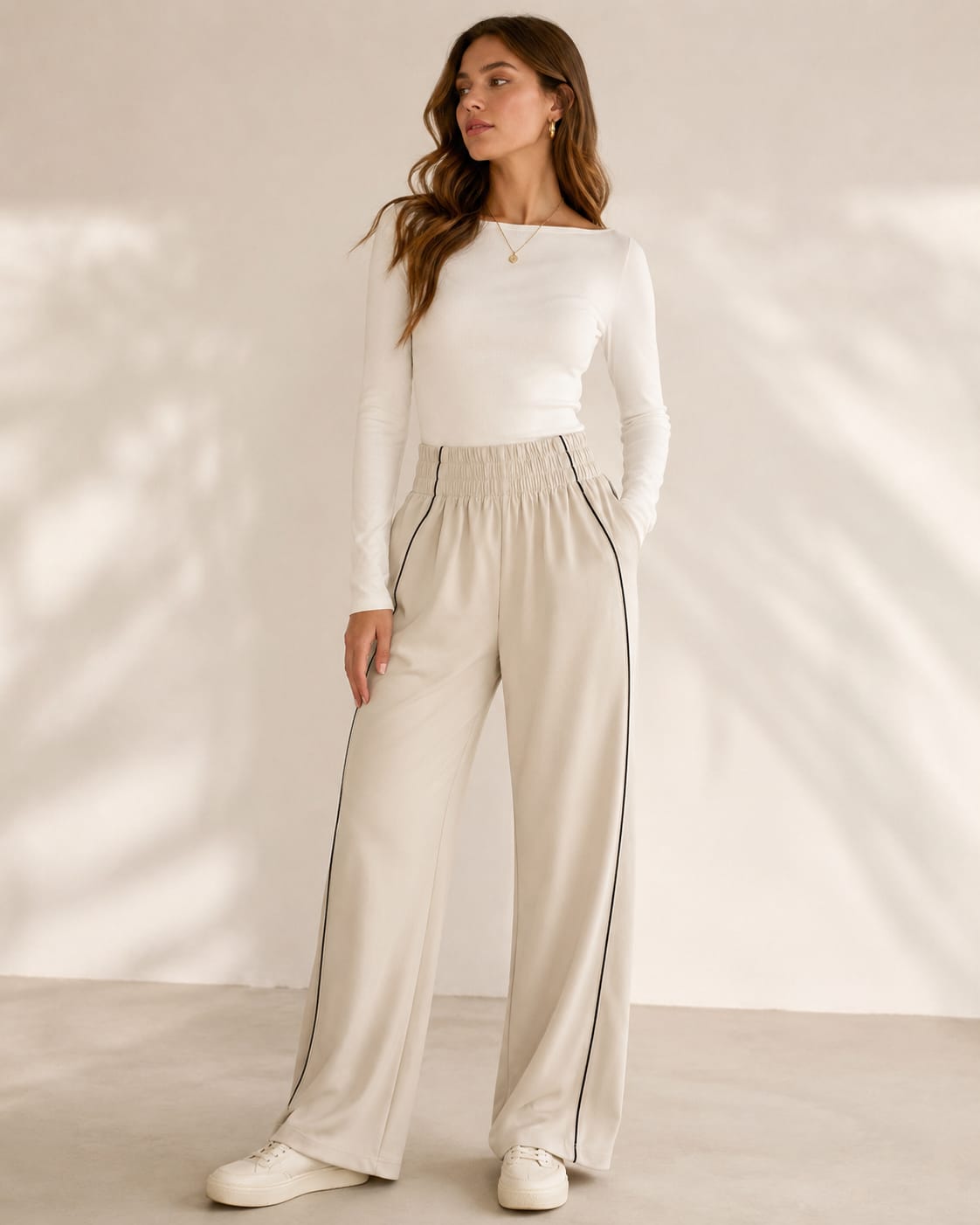 Women's High-Waist Wide Leg Lounge Pants