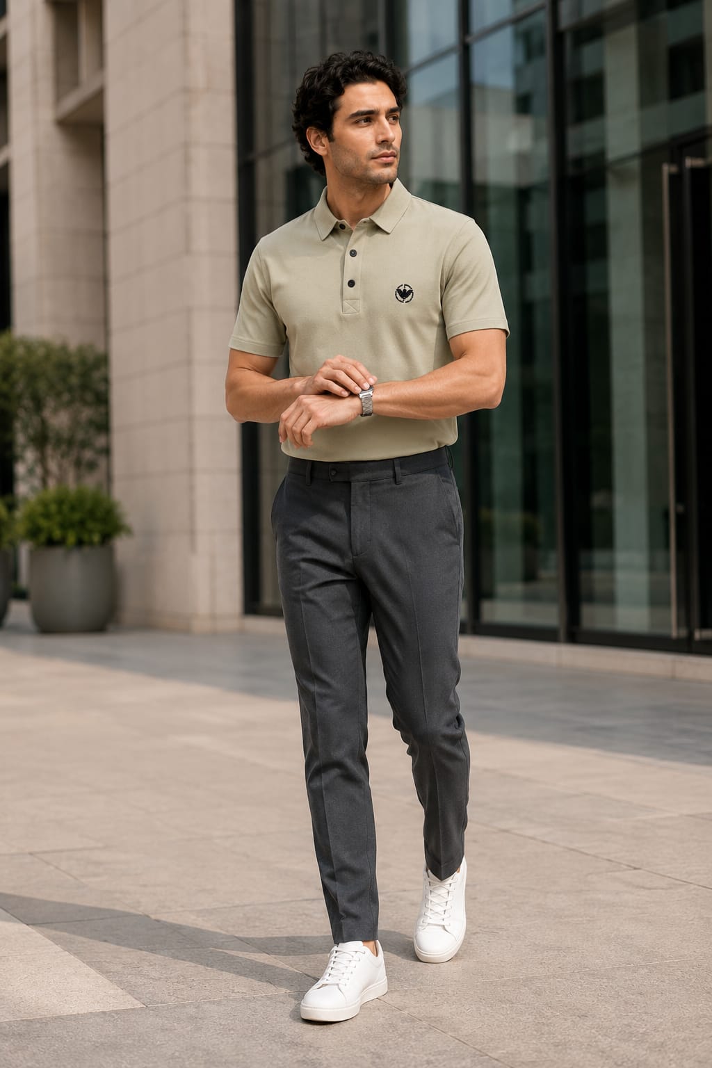 Zodiwear Men's Premium Polo T-Shirt – Sage Green
