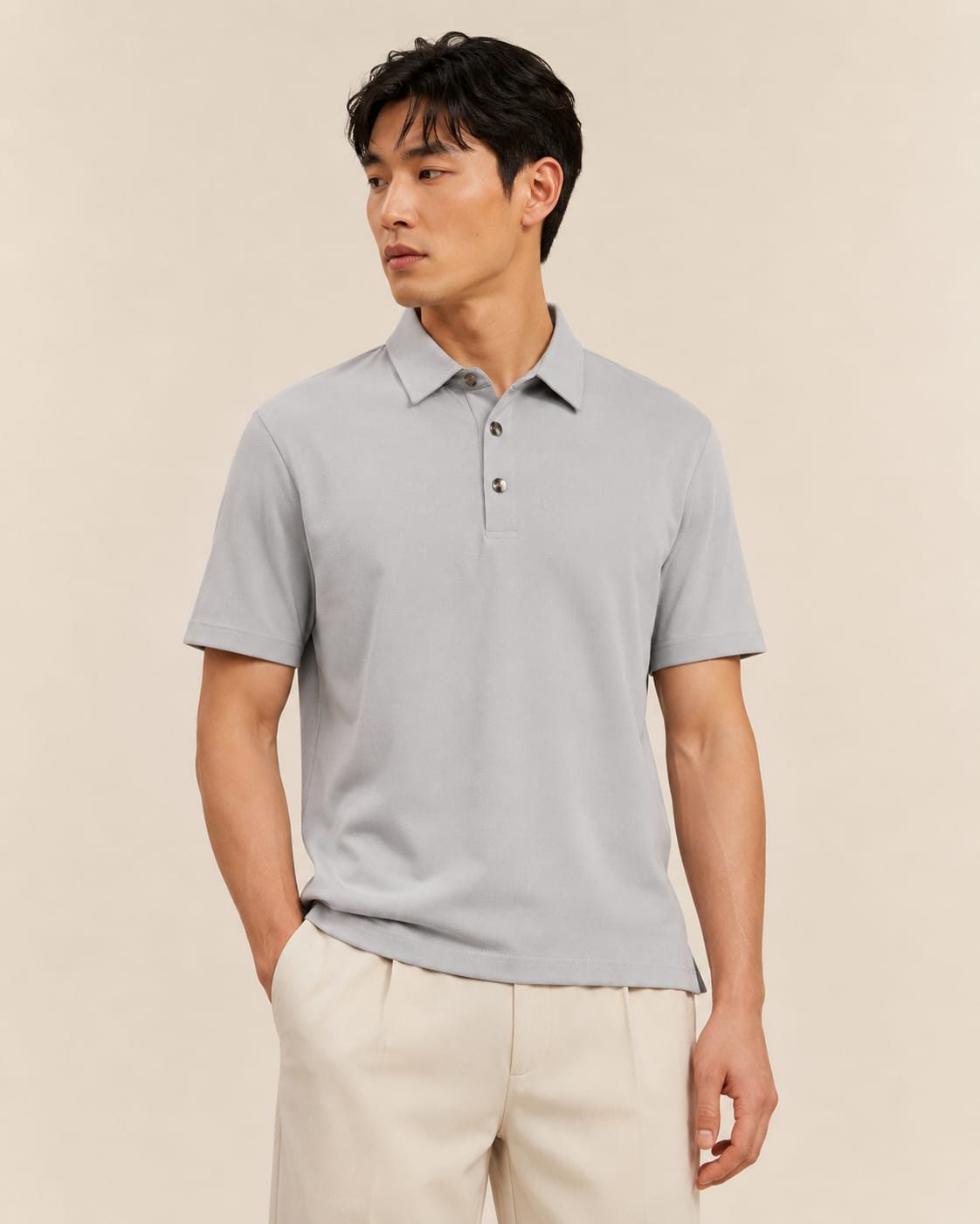 Zodiwear Men's Premium Polo T-Shirt – Ice Grey