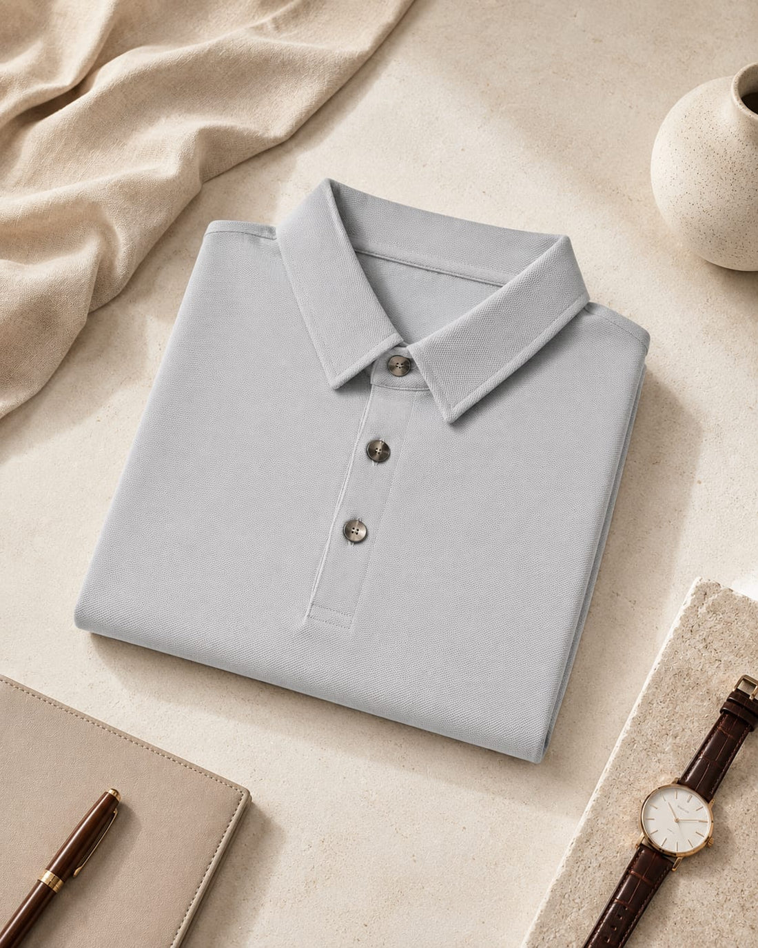 Zodiwear Men's Premium Polo T-Shirt – Ice Grey