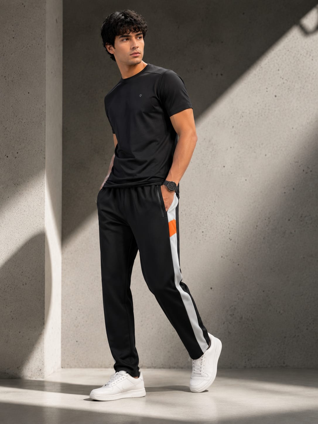 Men's Contrast Panel Track Pants