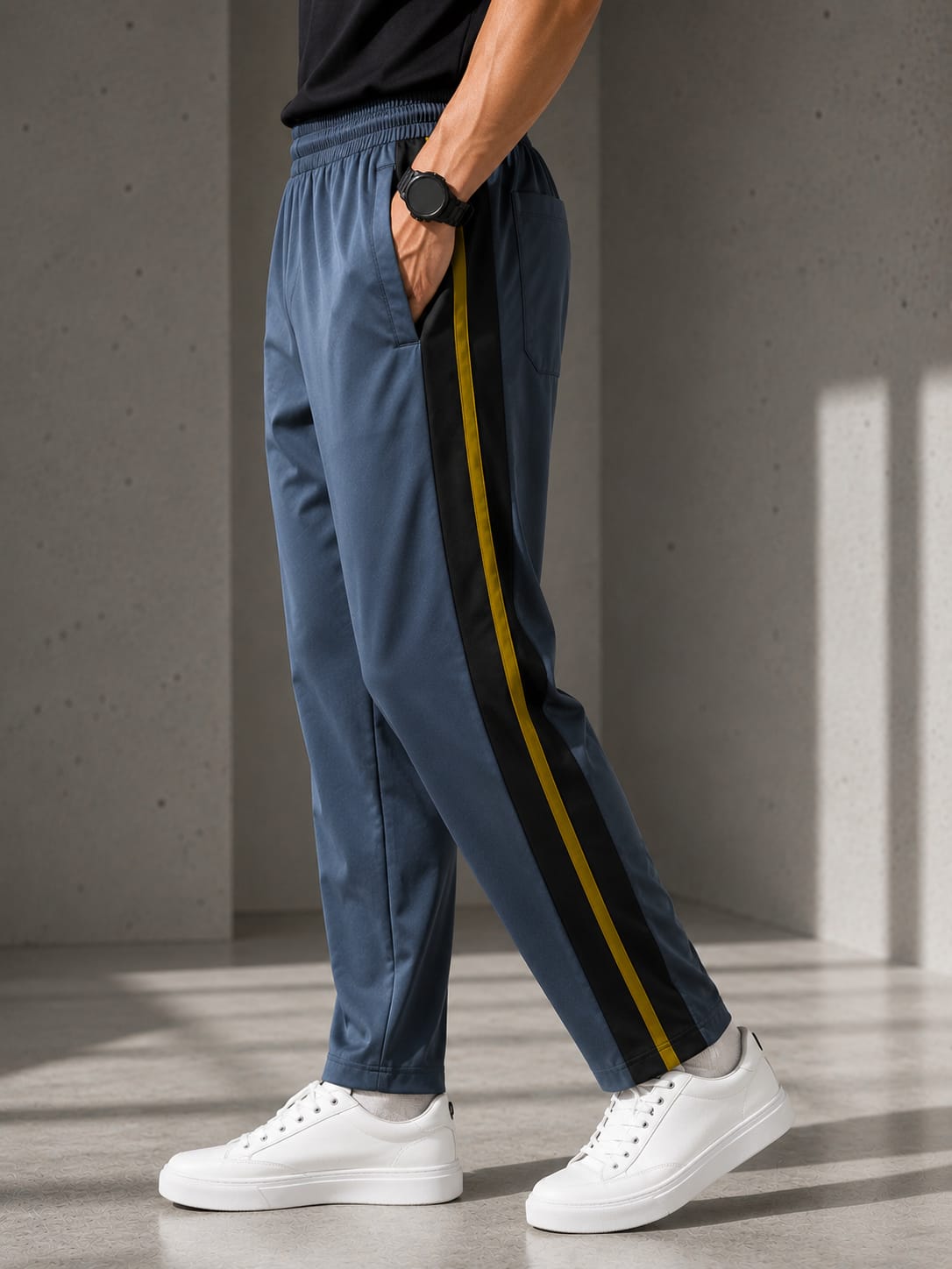 Men's Premium Contrast Side Panel Track Pants