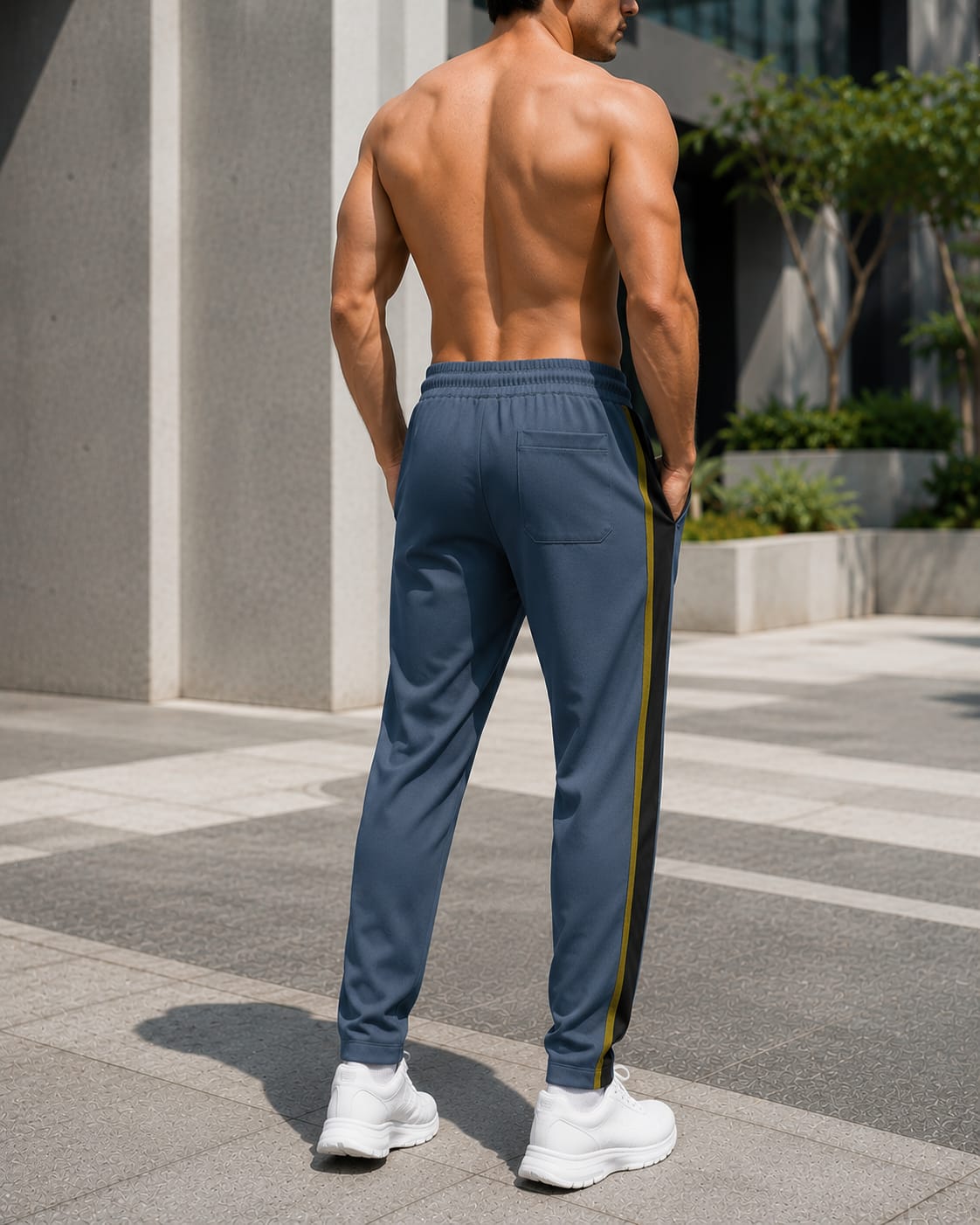 Men's Premium Contrast Side Panel Track Pants