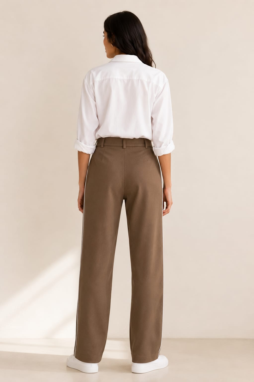 Women's High-Waist Straight Fit Formal Trousers