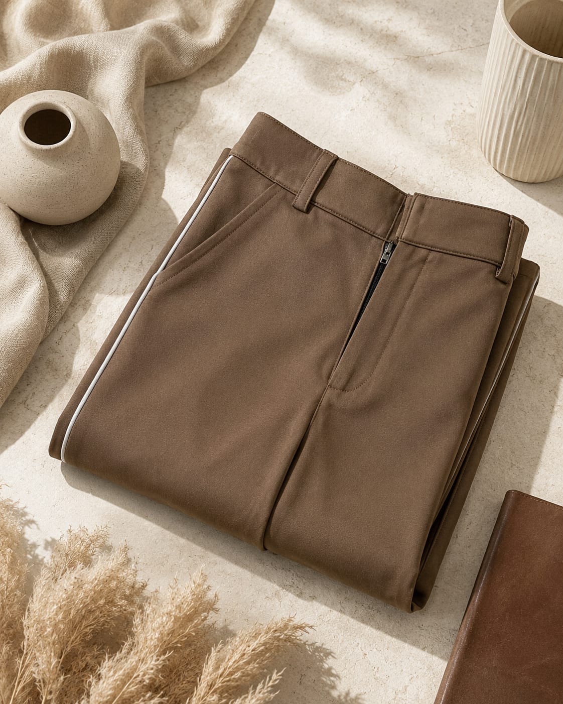 Women's High-Waist Straight Fit Formal Trousers